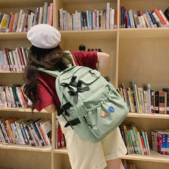 Ulzzang Canvas Girl High School Backpack