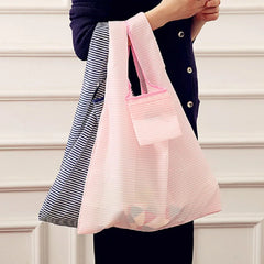 Lady Grocery Foldable Bag Square Shopping Storage Reusable Eco-friendly Tote Bag
