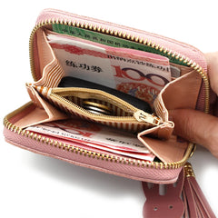 Leather Women Wallets Short Wallet Student Coin Purse Card Holder