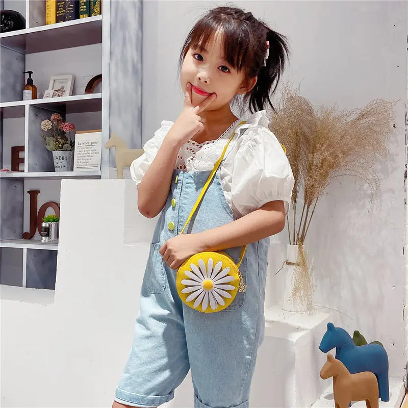 Little Daisy Girl Small Crossbody Bag Kid Toddler Girl Children Messenger