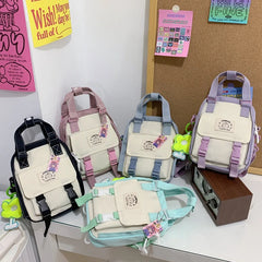 Waterproof Nylon Mini Backpack for Women, Casual Travel Bags
