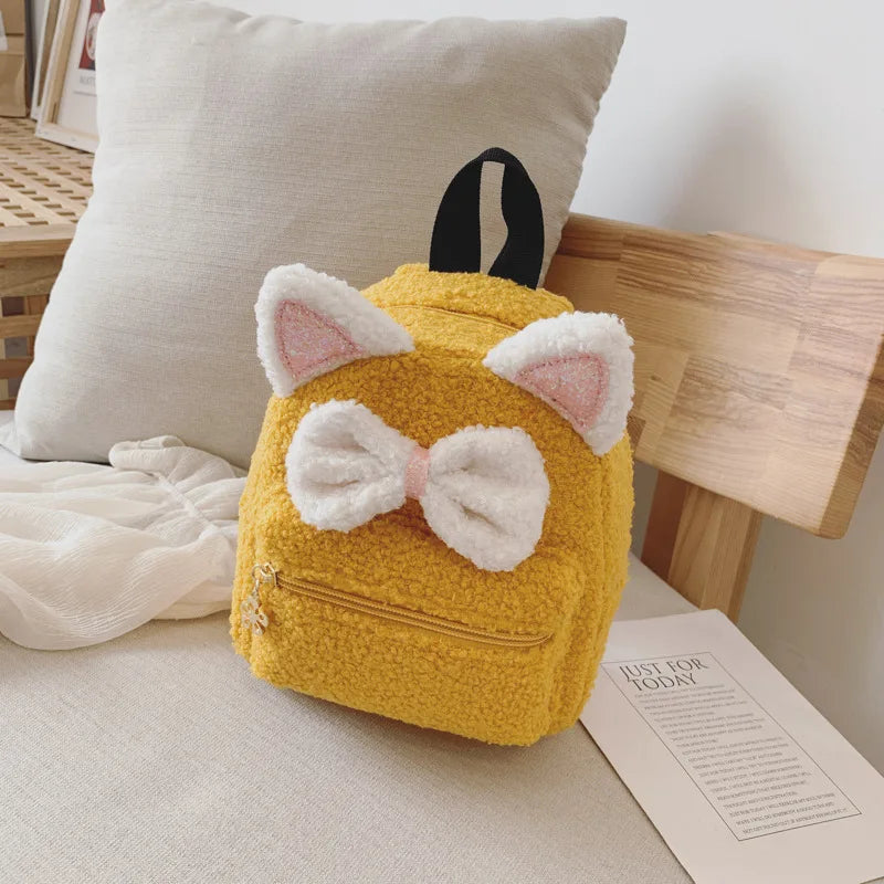Personalized Fluffy Cat Backpack for Girls