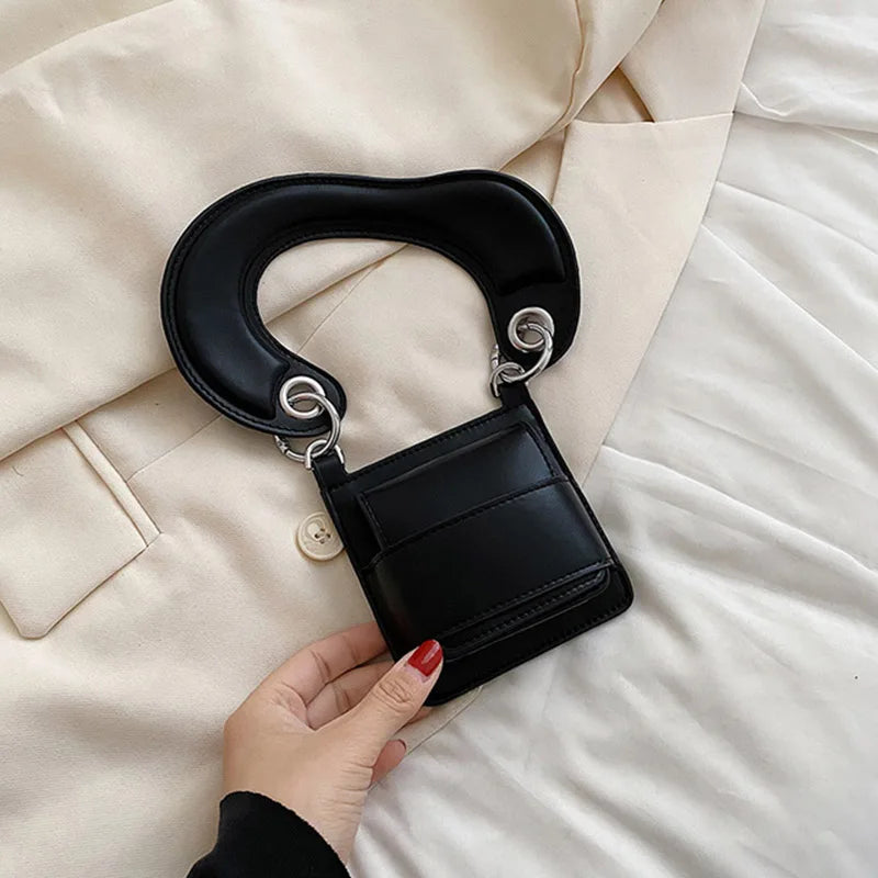 PU Leather Crossbody Bag for Women Short Straps Summer Shoulder Totes