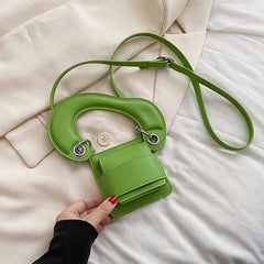 PU Leather Crossbody Bag for Women Short Straps Summer Shoulder Totes