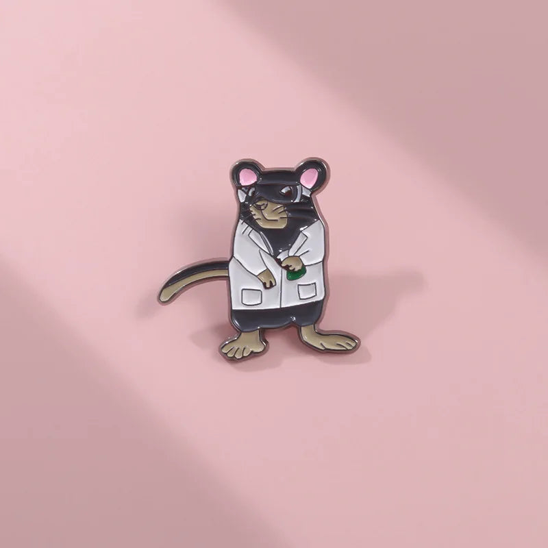 Mouse Enamel Pin Vintage Anime Lapel Pins Halloween Gift Manga Brooch