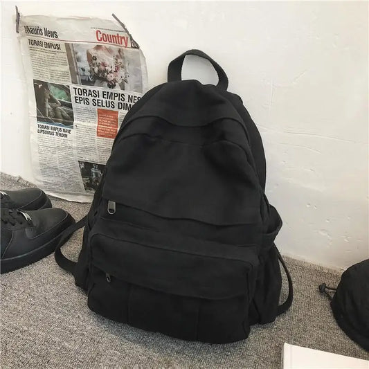 Canvas Travel School Bag Casual Women Backpack For Teenage Girls
