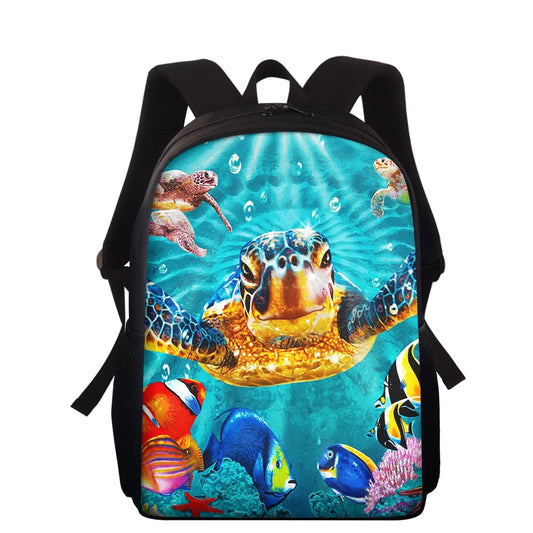 Sea Turtle Print School Bag for Kids