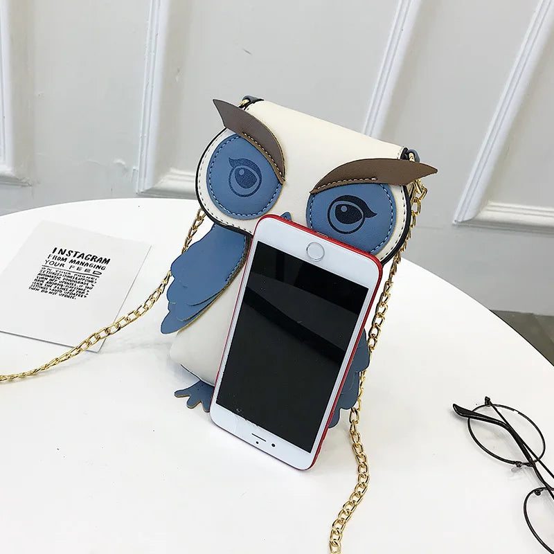 Owl Chain Shoulder Bag Small Crossbody Clutch Bag