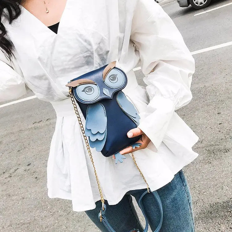 Owl Chain Shoulder Bag Small Crossbody Clutch Bag