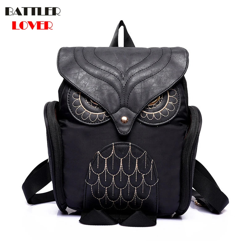 Cartoon Owl Backpacks for Women Softback School Bags Book bag 5colors