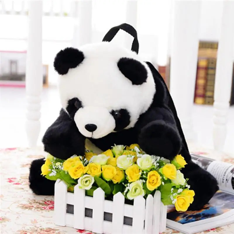 Panda Backpack Stuffed Animal Bag Plush Adjustable Schoolbags
