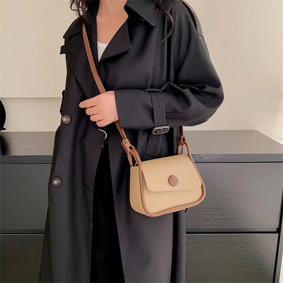 Panelled Small Shoulder Bags for Women Spring Handbags Female Tote