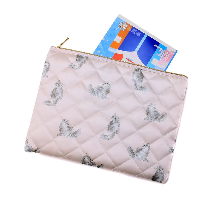 Persian Cat Tablet Bag Shockproof Protection Travel Makeup Organizer