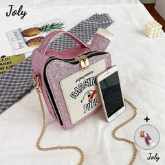 Women Sequin Crossbody Bag Fun Gasoline Handbag Shoulder Bag