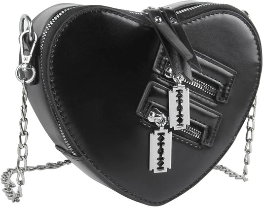 Women Red Heart Purse Love Shoulder Handbag Girls Evening Clutch Bag