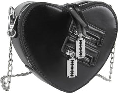 Women Red Heart Purse Love Shoulder Handbag Girls Evening Clutch Bag