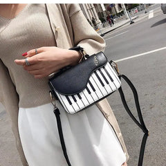 Piano Pattern Shoulder Bag Casual Ladies Handbag Crossbody Messenger Bag