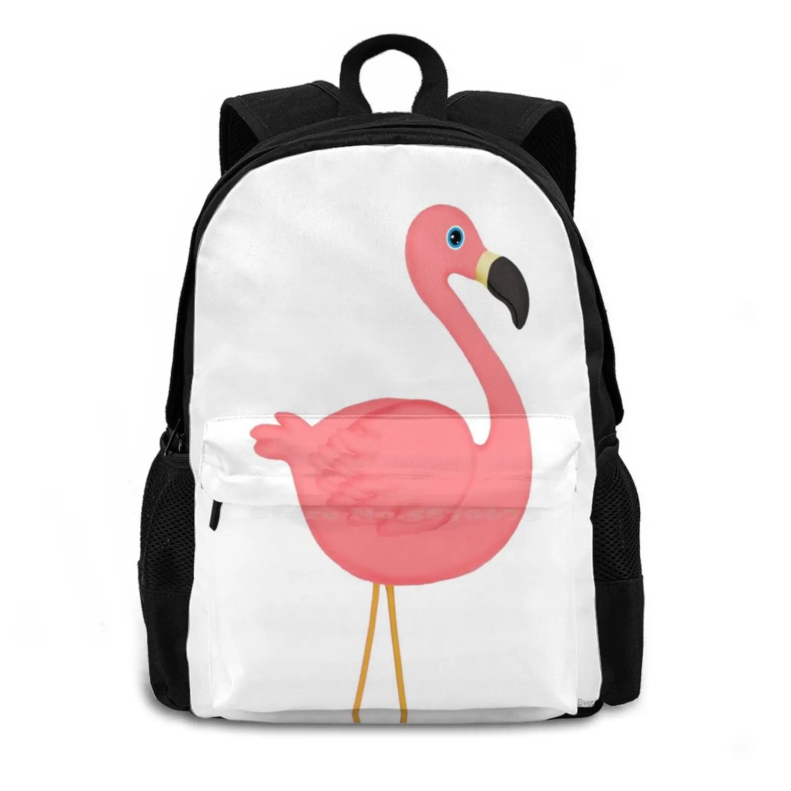 Pink Flamingo Travel Laptop School Backpack Bag