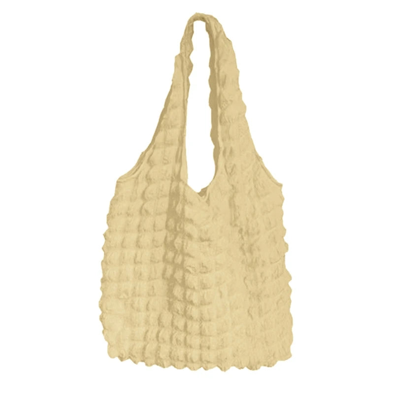 Women Pleated Shoulder Bag Large Capacity Female Handbag