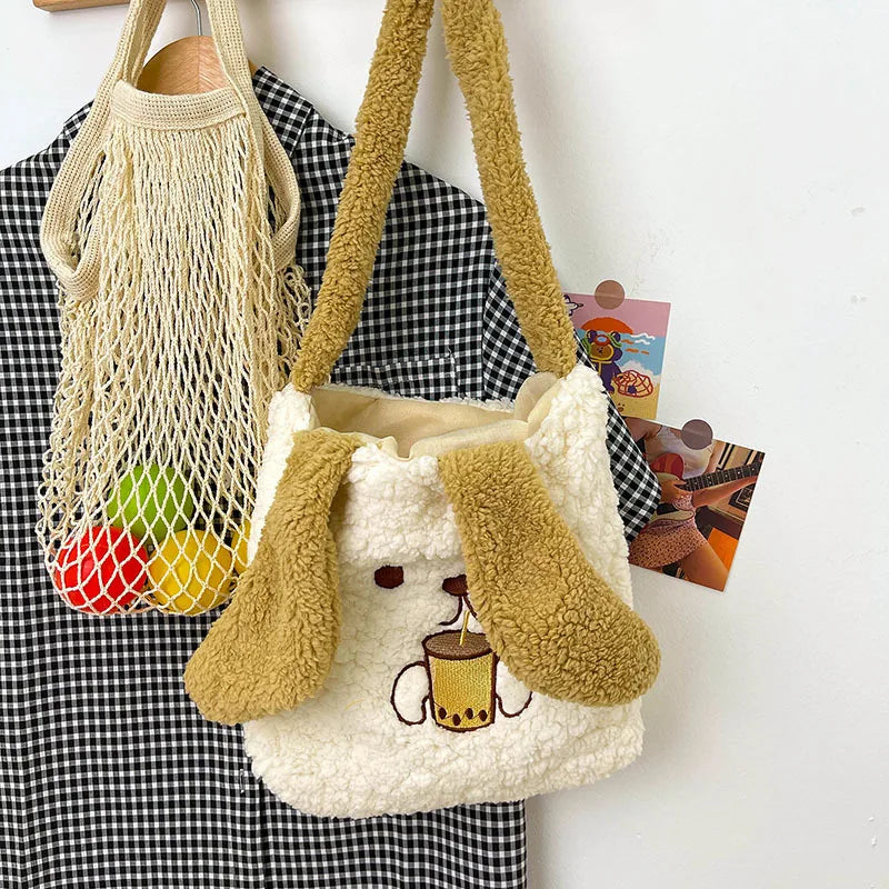 Anime Cartoon Dog Plush Backpack for Girls
