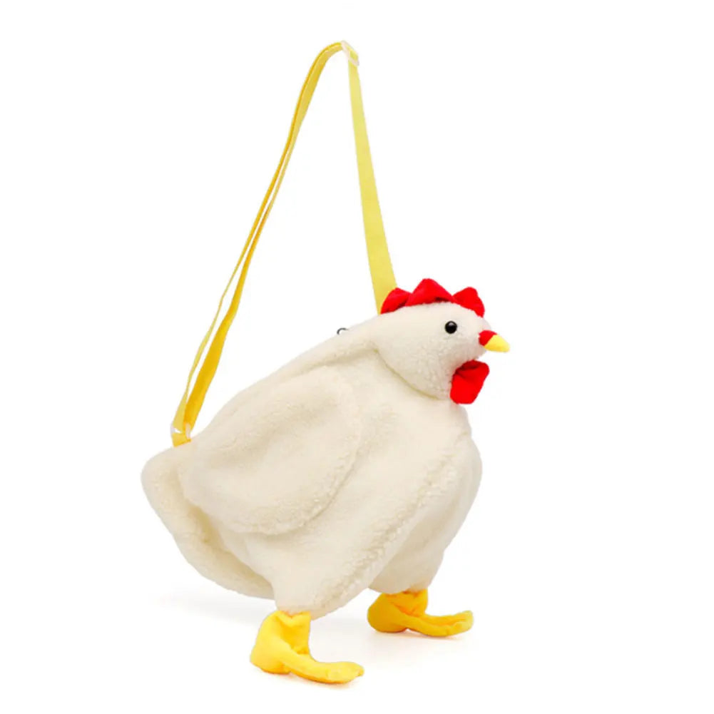 Plush Cartoon Doll Chicken Messenger Bag Girls Bear Phone Purse