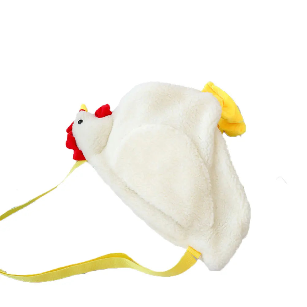 Plush Cartoon Doll Chicken Messenger Bag Girls Bear Phone Purse