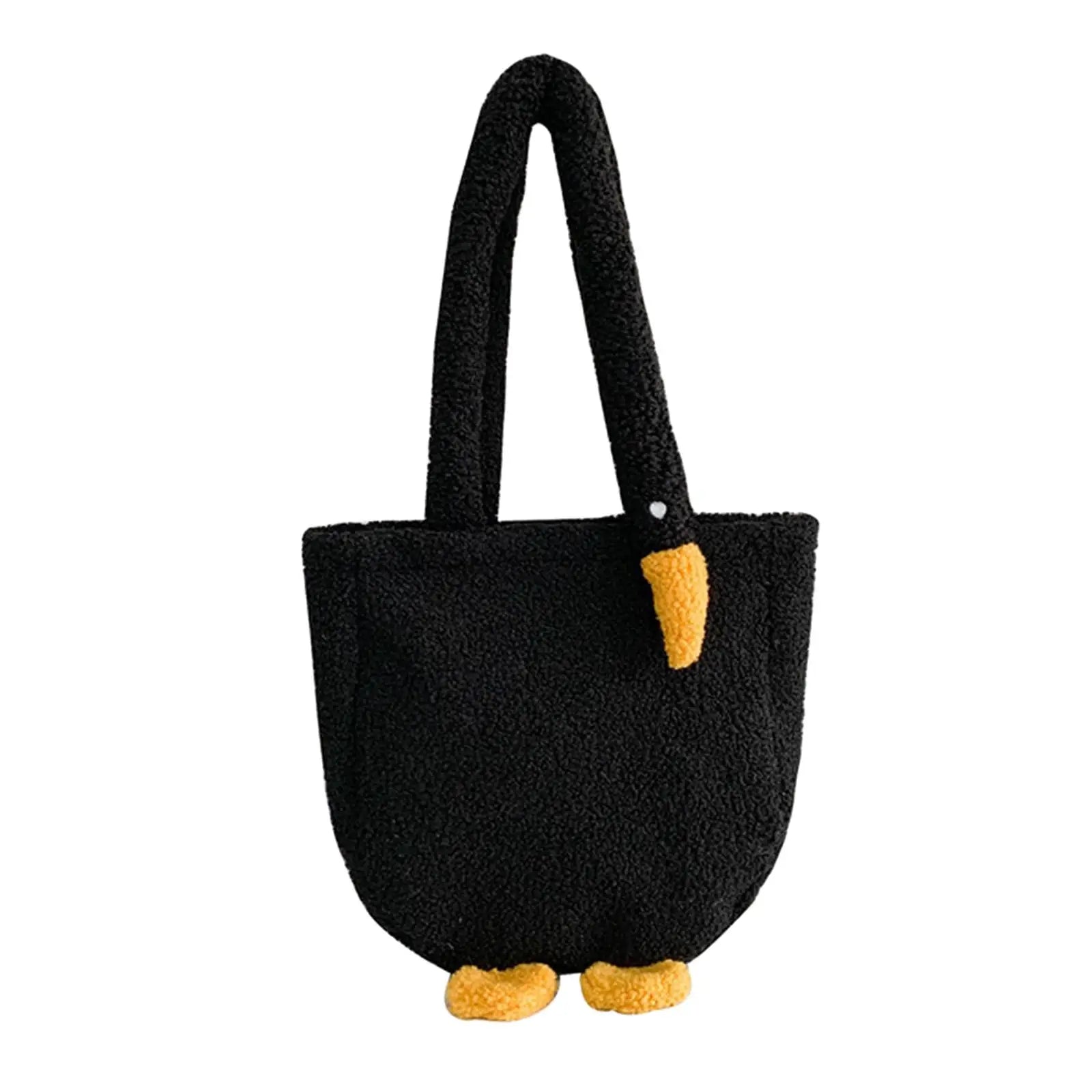 Funny Plush Handbag Goose Bag Tote Soft Large Capacity Shoulder Bag