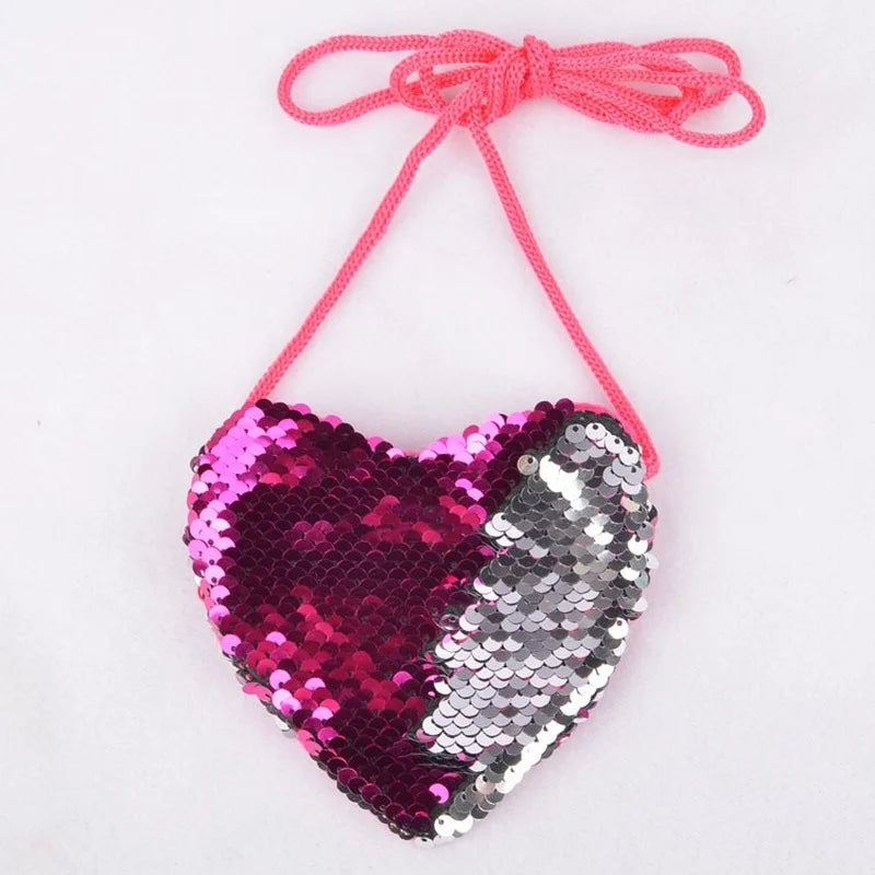 Plush Heart Coin Purse Wallet for Kids
