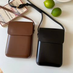 Vintage Pu Leather Square Shoulder Bag for Women