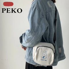 Rabbit Canvas Crossbody Bag for Women Girls