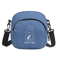 Rabbit Canvas Small Crossbody Bag for Women Girls