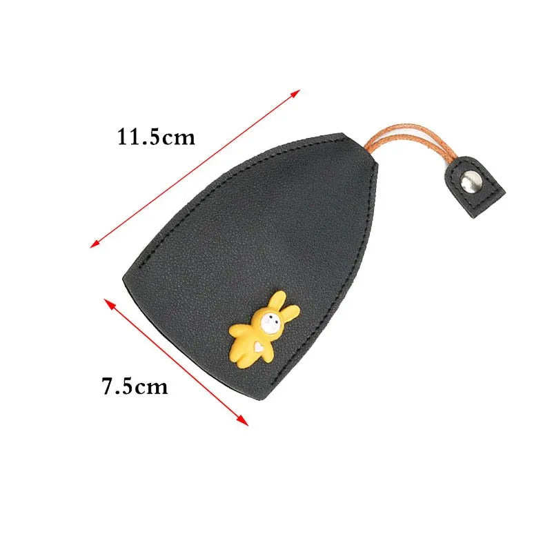 Rabbit Cat Key Bag PU Leather Car Key Holder Case Keychain Pouch