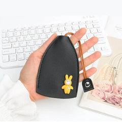 Rabbit Cat Key Bag PU Leather Car Key Holder Case Keychain Pouch