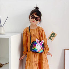 Sequins Bunny Children's Messenger Bag
