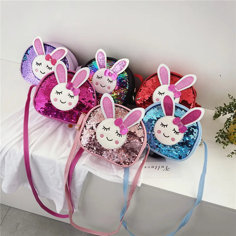 Sequins Bunny Children's Messenger Bag