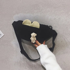 Canvas Rabbit Waist Pack Crossbody Chest Bag