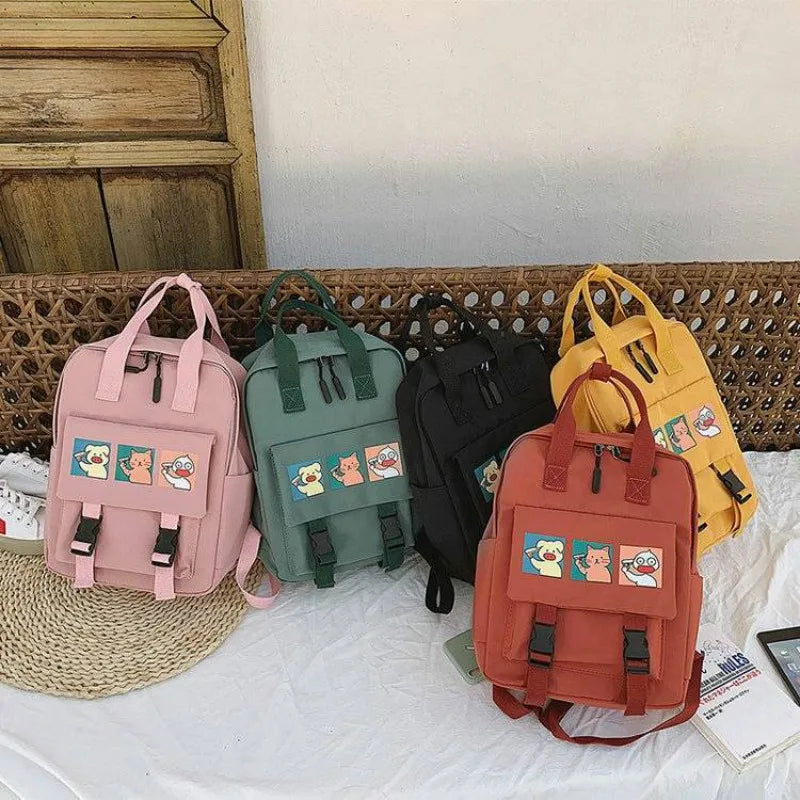 Waterproof School Backpack for Teenage Girls Cartoon Daily Travel