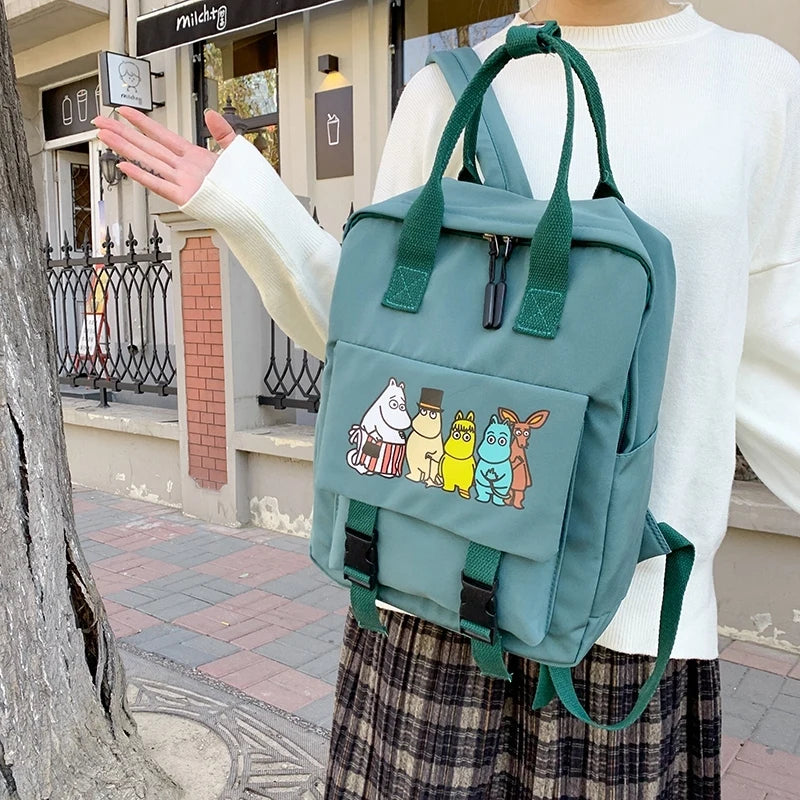 Waterproof School Backpack for Teenage Girls Cartoon Daily Travel