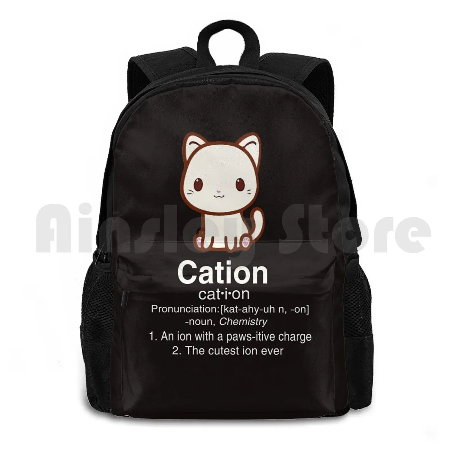 Science Cat T Shirt-Cation Chemistry Definition Outdoors Bag