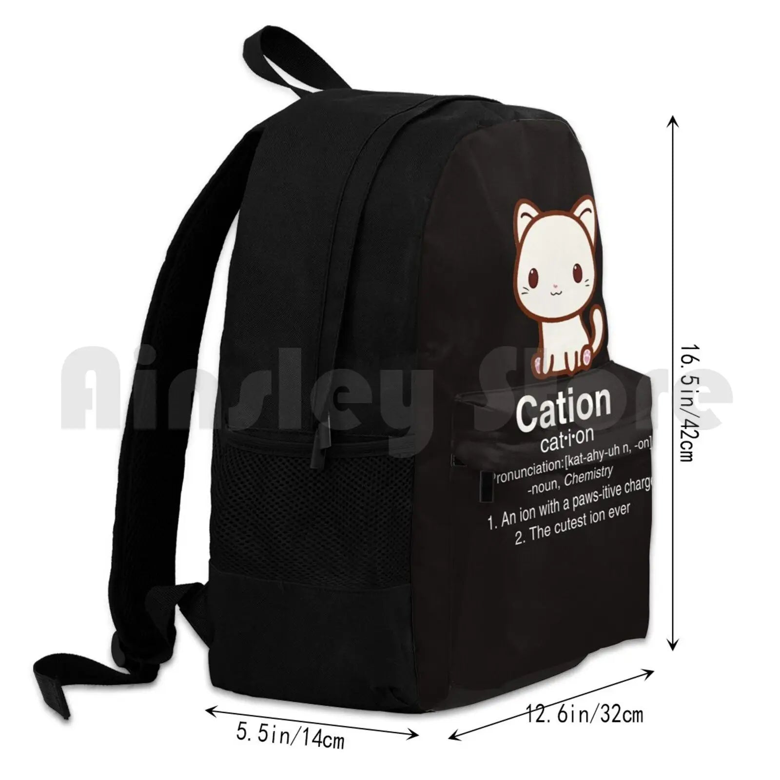Science Cat T Shirt-Cation Chemistry Definition Outdoors Bag