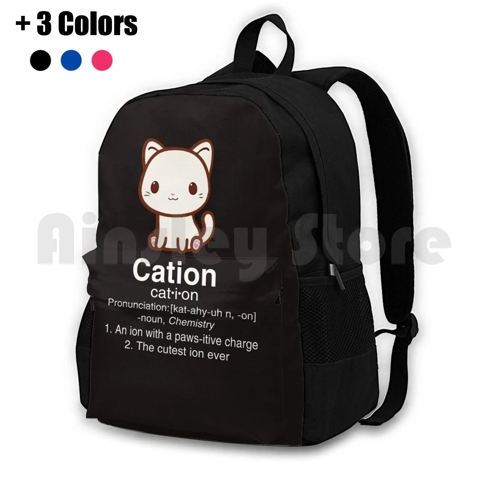 Science Cat T Shirt-Cation Chemistry Definition Outdoors Bag