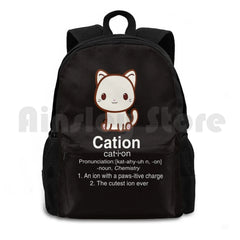 Science Cat T Shirt-Cation Chemistry Definition Outdoors Bag