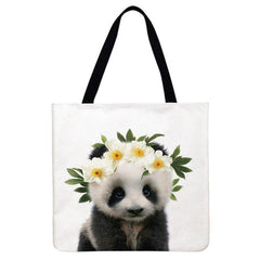 Christmas Cat Dog Cartoon Printed Shoulder Shopping Bag