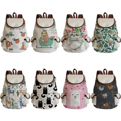 Sloth Printing Eco School Backpack Men's Women's Bag Student Bag