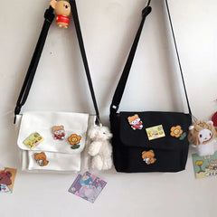Small Canvas Crossbody Bag for Girls Women Handbags Ladies Shoulder Bag