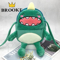 Square Plush Avocado Crossbody Bag for Women