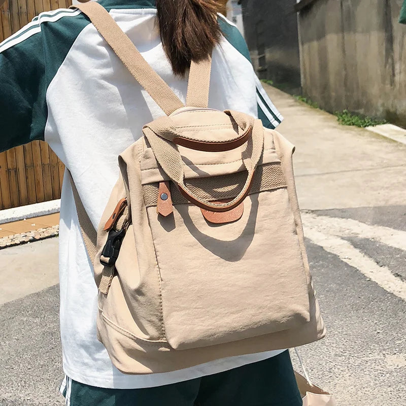 Student Waterproof Backpack Female Women Vintage School Bag Girl