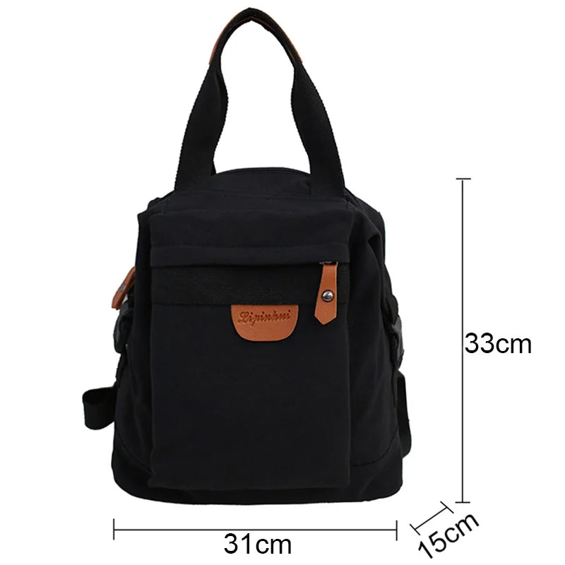 Student Waterproof Backpack Female Women Vintage School Bag Girl