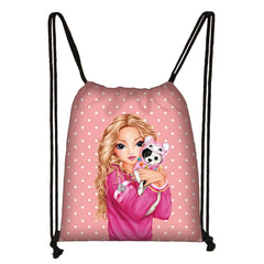 Mama Print Drawstring Bag for Women Travel & Shopping
