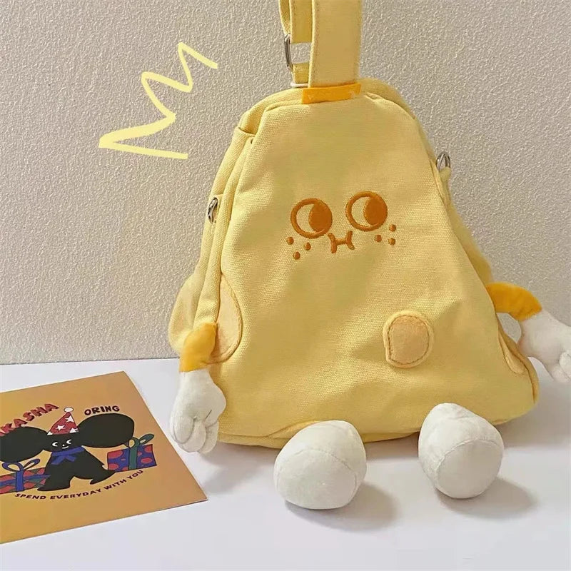 Canvas Cheese Pattern Tote Bag for Women
